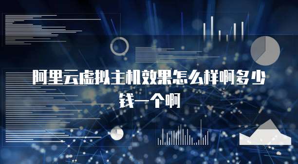 阿里云虚拟主机效果怎么样啊多少钱一个啊