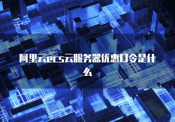 阿里云ecs云服务器优惠口令是什么