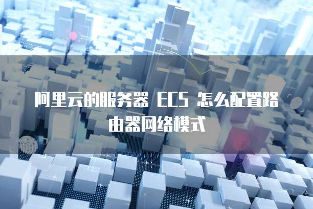 阿里云的服务器 ECS 怎么配置路由器网络模式