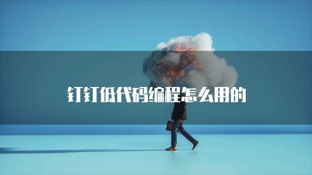 钉钉低代码编程怎么用的