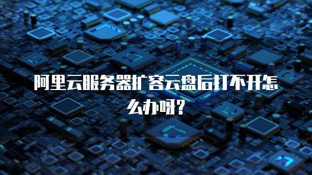 阿里云服务器扩容云盘后打不开怎么办呀?