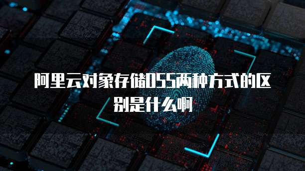 阿里云对象存储OSS两种方式的区别是什么啊