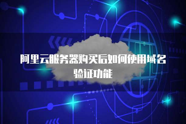 阿里云服务器购买后如何使用域名验证功能