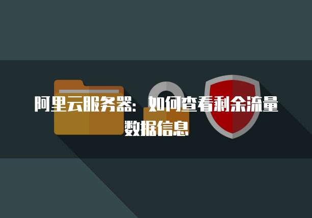 阿里云服务器:如何查看剩余流量数据信息