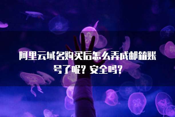 阿里云域名购买后怎么弄成邮箱账号了呢?安全吗?