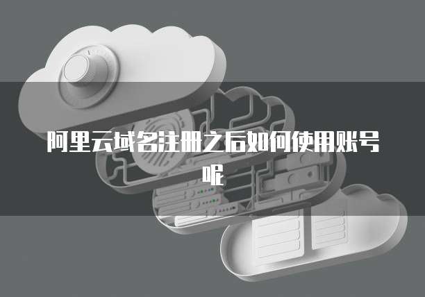 阿里云域名注册之后如何使用账号呢