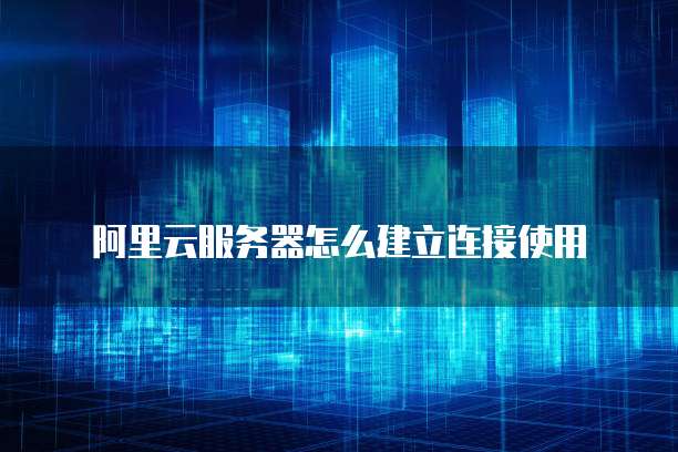 阿里云服务器怎么建立连接使用