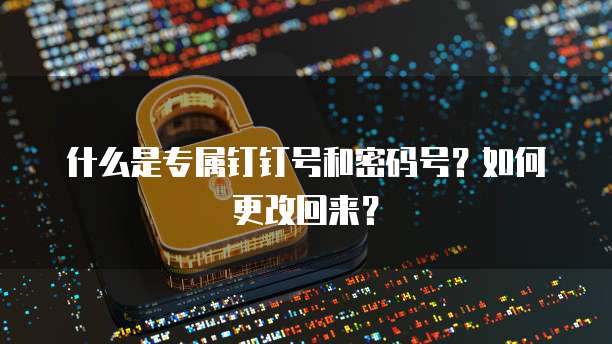 什么是专属钉钉号和密码号?如何更改回来?