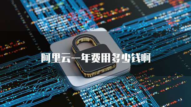 阿里云一年费用多少钱啊