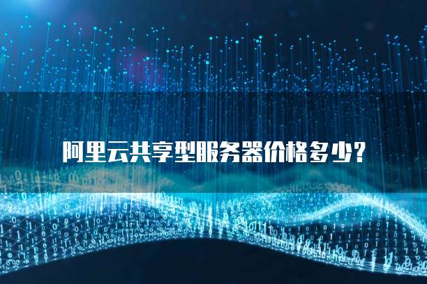 阿里云共享型服务器价格多少?