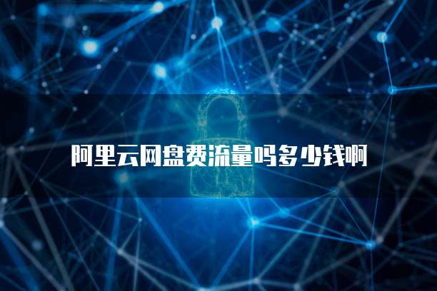 阿里云网盘费流量吗多少钱啊