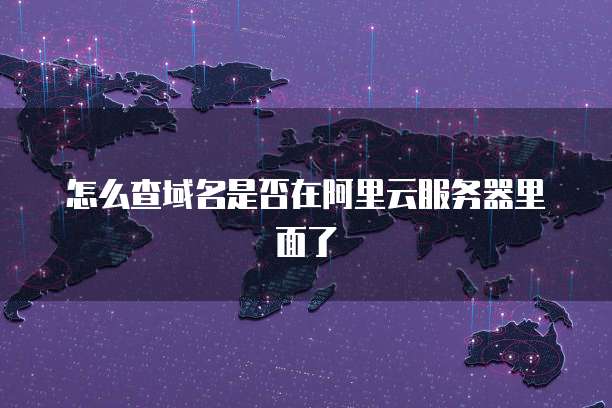 怎么查域名是否在阿里云服务器里面了