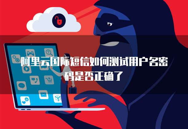 阿里云国际短信如何测试用户名密码是否正确了