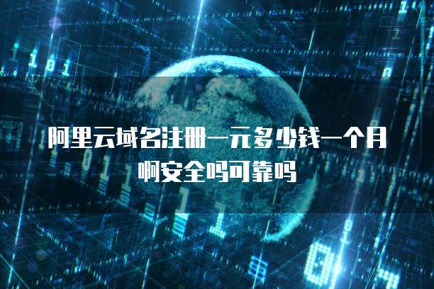 阿里云域名注册一元多少钱一个月啊安全吗可靠吗