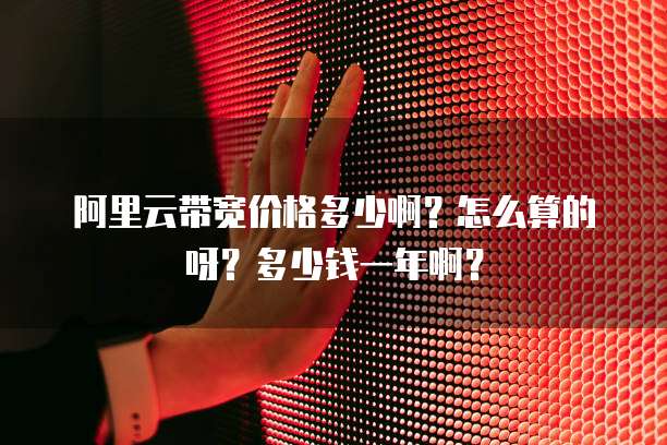 阿里云带宽价格多少啊?怎么算的呀?多少钱一年啊?