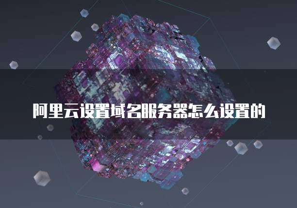 阿里云设置域名服务器怎么设置的