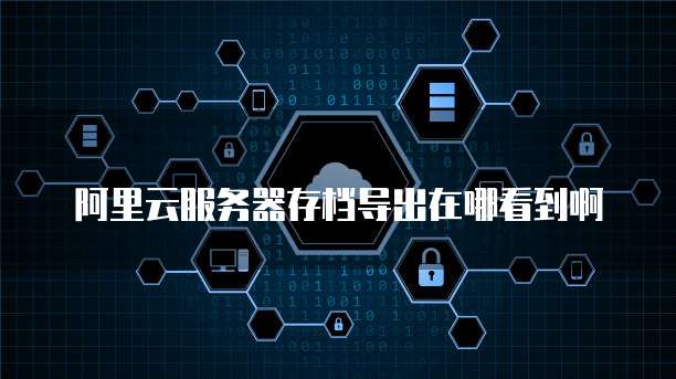阿里云服务器存档导出在哪看到啊