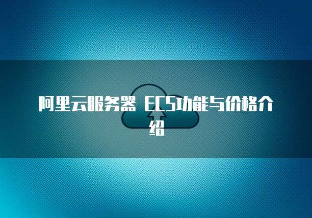 阿里云服务器 ECS功能与价格介绍
