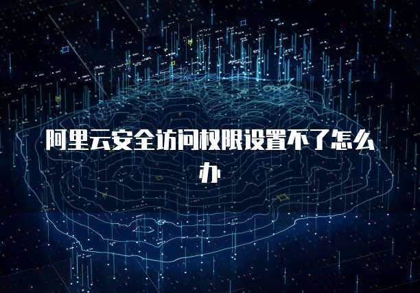 阿里云安全访问权限设置不了怎么办