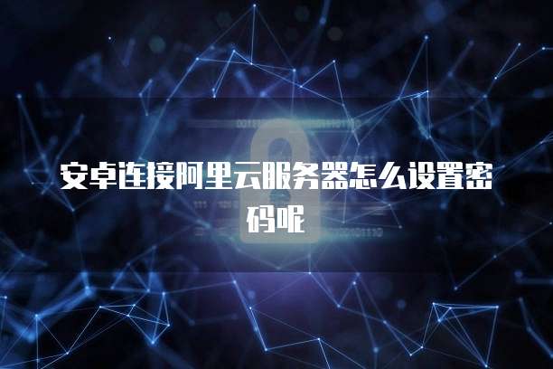 安卓连接阿里云服务器怎么设置密码呢
