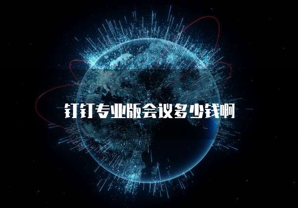 钉钉专业版会议多少钱啊