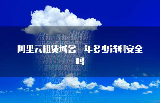 阿里云租赁域名一年多少钱啊安全吗