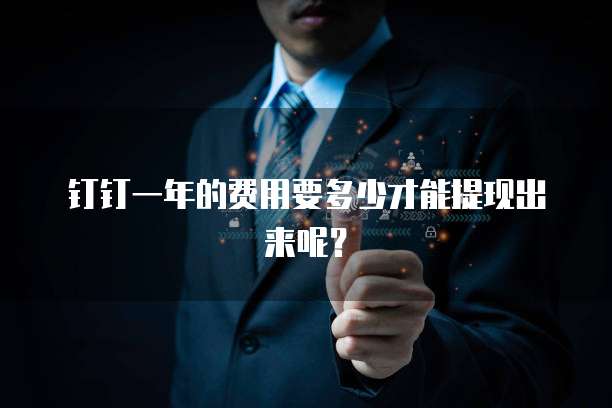 钉钉一年的费用要多少才能提现出来呢？