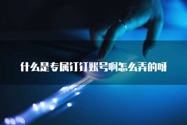 什么是专属钉钉账号啊怎么弄的呀