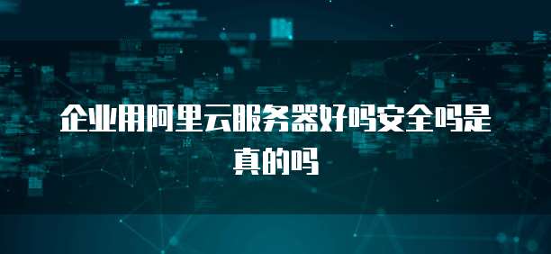企业用阿里云服务器好吗安全吗是真的吗