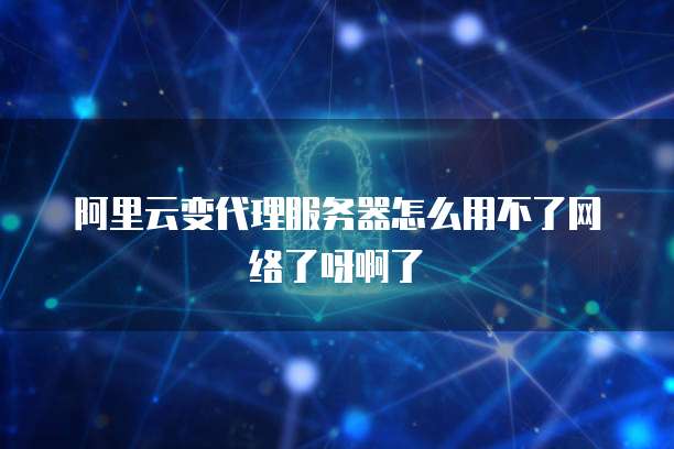 阿里云变代理服务器怎么用不了网络了呀啊了