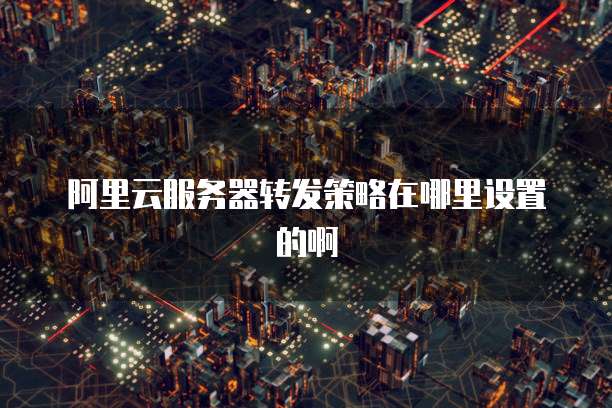 阿里云服务器转发策略在哪里设置的啊