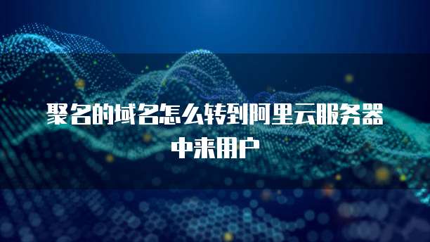 聚名的域名怎么转到阿里云服务器中来用户