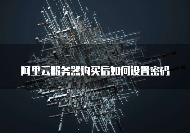 阿里云服务器购买后如何设置密码