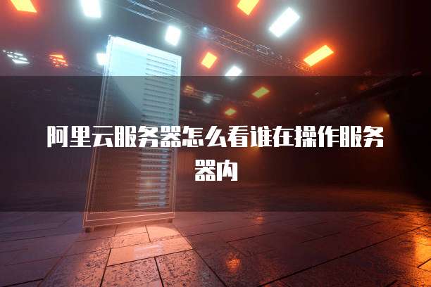 阿里云服务器怎么看谁在操作服务器内