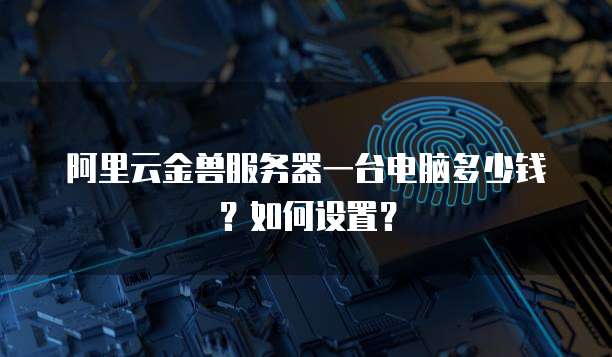 阿里云金兽服务器一台电脑多少钱?如何设置?