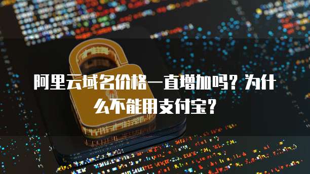 阿里云域名价格一直增加吗?为什么不能用支付宝?