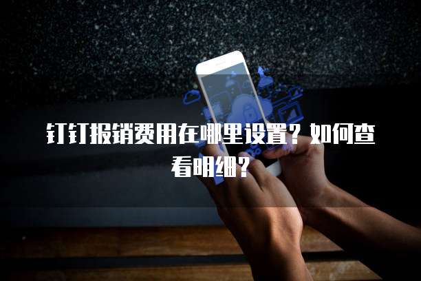 钉钉报销费用在哪里设置?如何查看明细?