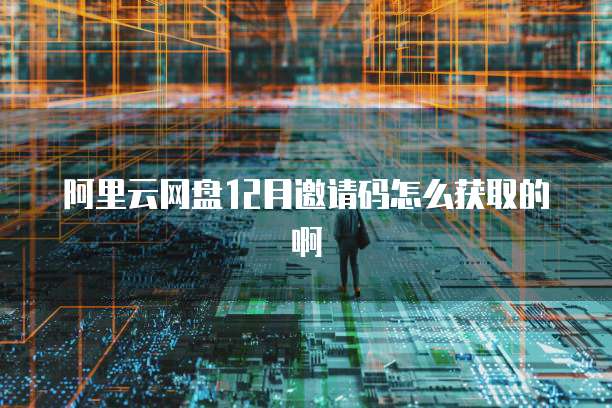 阿里云网盘12月邀请码怎么获取的啊