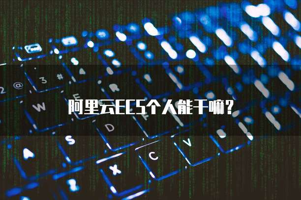 阿里云ECS个人能干嘛?