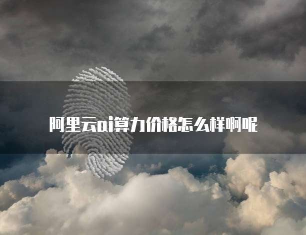 阿里云ai算力价格怎么样啊呢