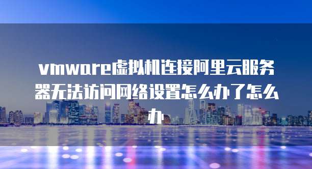 vmware虚拟机连接阿里云服务器无法访问网络设置怎么办了怎么办