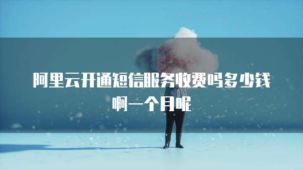 阿里云开通短信服务收费吗多少钱啊一个月呢
