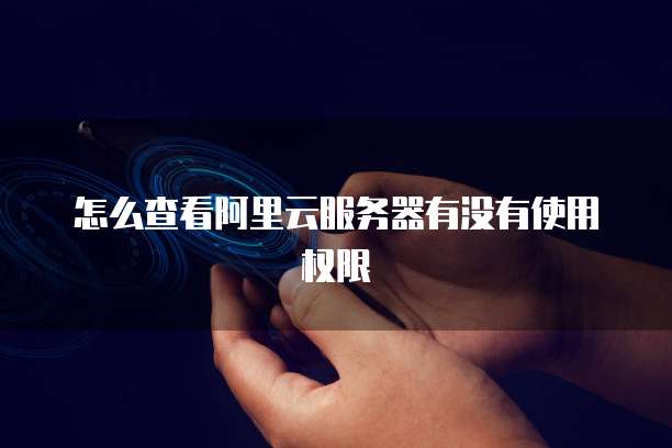 怎么查看阿里云服务器有没有使用权限