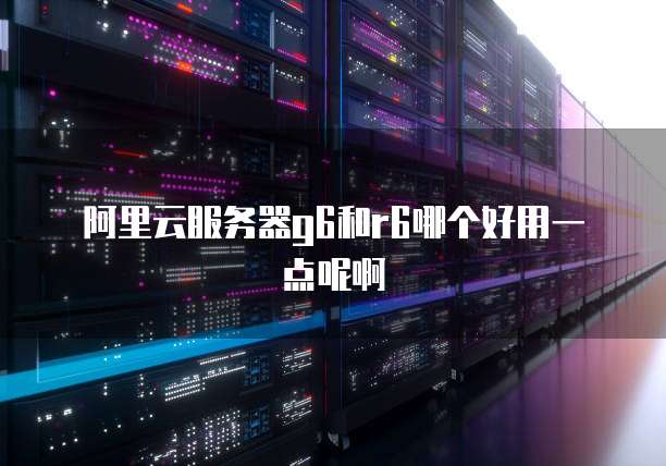 阿里云服务器g6和r6哪个好用一点呢啊