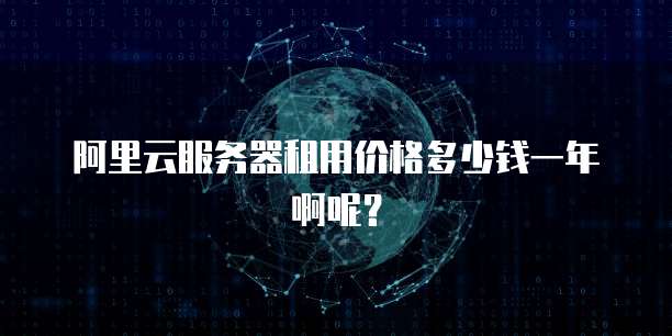 阿里云服务器租用价格多少钱一年啊呢?