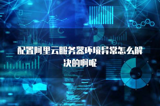 配置阿里云服务器环境异常怎么解决的啊呢
