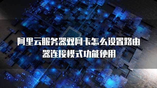 阿里云服务器双网卡怎么设置路由器连接模式功能使用