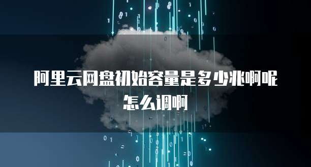 阿里云网盘初始容量是多少兆啊呢怎么调啊