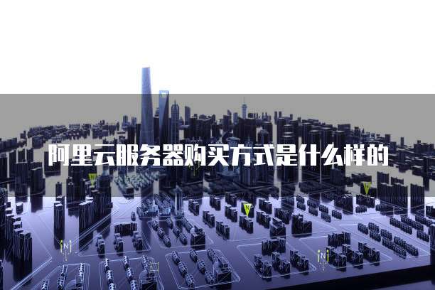 阿里云服务器购买方式是什么样的