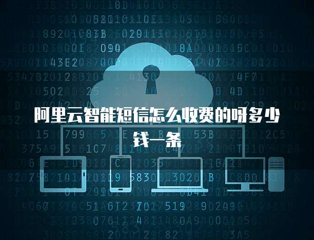 阿里云智能短信怎么收费的呀多少钱一条